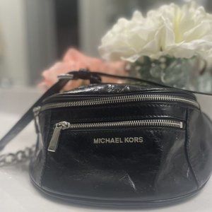 Authentic Black Michael Kors Patent Leather Fanny Pack